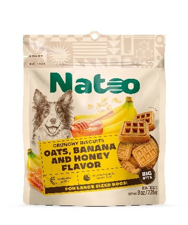 8oz Natoo Biscuits - Oats, banana and honey – Big Bite - Dog/Cat Supplements